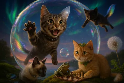 宇宙猫たちのシャボン玉パラドックス