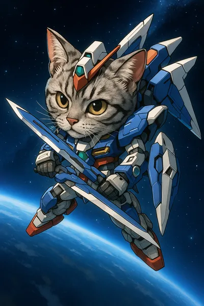宙を裂く二刀の猫戦士