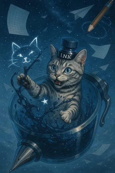 宇宙インクと創造の魔法使いキャット