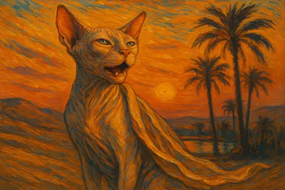 オアシスに佇む夢見るスフィンクス