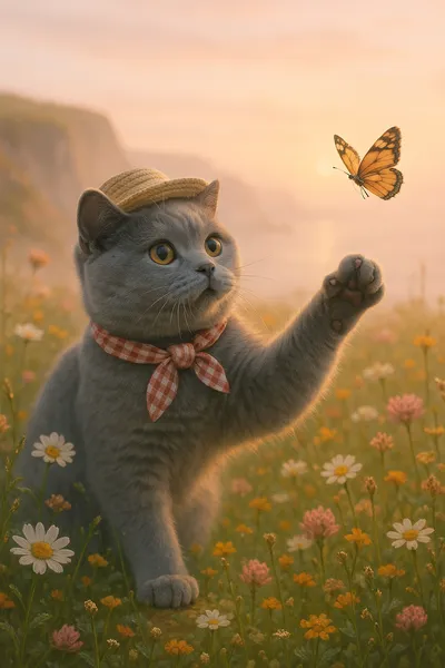 朝焼けと蝶と、ブルーグレーの奇跡