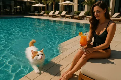 午後のプールサイド・ターキッシュバン