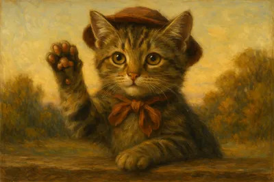 ぼうしをかぶったこんにちは